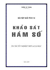 Bài tập giải tích 12 - Khảo sát hàm số