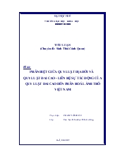 Đề tài Phân biệt giữa quy luật địa đới và quy luật đai cao - Liên hệ sự tác động của quy luật đai cao đến phân hoá lãnh thổ Việt Nam