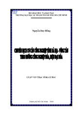 Luận văn Chuyển dịch cơ cấu công nghiệp tỉnh Bà Rịa - Vũng Tàu theo hướng Công nghiệp hóa, hiện đại hóa