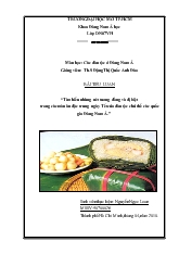Tiểu luận Tìm hiểu những nét tương đồng và dị biệt trong các món ăn đặc trưng ngày Tết của dân tộc chủ thể các quốc gia Đông Nam Á