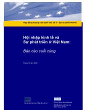 Báo cáo Hội nhập kinh tế và Sự phát triển ở Việt Nam