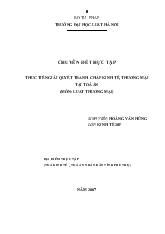 Báo cáo thực tập Thực tiễn giải quyết tranh chấp kinh tế, thương mại tại toà án nhân dân tỉnh Phú Thọ