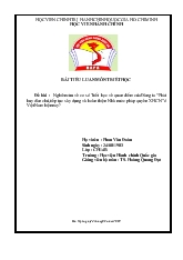 Tiểu luận Nghiên cứu về cơ sở Triết học về quan điểm của Đảng ta Phát huy dân chủ, tiếp tục xây dựng và hoàn thiện Nhà nước pháp quyền XHCN ở Việt Nam hiện nay