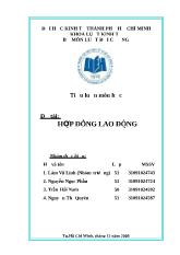 Tiểu luận Pháp luật về hợp đồng lao động