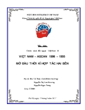 Tiểu luận Việt nam - Asean 1986 – 1995 mở đầu thời kì hợp tác hai bên