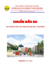 Chuẩn đầu ra các ngành đào tạo trình độ đại học, cao đẳng - Trường Đại học sư phạm kỹ thuật Nam Định