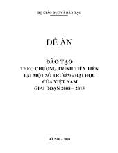 Đề án Đào tạo theo chương trình tiên tiến tại một số trường đại học của Việt Nam giai đoạn 2008 – 2015