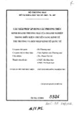 Đề tài Các giải pháp áp dụng các phương thức kinh doanh thương mại của doanh nghiệp trong điều kiện chuyển sang kinh tế thị trường và hội nhập kinh tế quốc tế