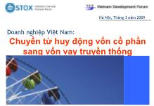 Đề tài Doanh nghiệp Việt Nam: Chuyển từ huy động vốn cổ phần sang vốn vay truyền thống