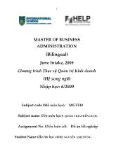 Đồ án Xây dựng chiến lược kinh doanh của công ty DHT giai đoạn 2011 - 2015