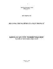 Khóa luận Độ cong trung bình của mặt cong E^3