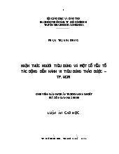 Luận án Nhận thức người tiêu dùng và một số yếu tố tác động đến hành vi tiêu dùng thảo dược thành phố Hồ Chí Minh