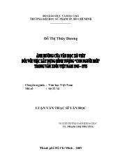 Luận văn Ảnh hưởng của văn học Xô Viết đối với việc xây dựng hình tượng Con người mới trong văn xuôi Việt Nam 1945 - 1945