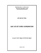 Luận văn Bậc và số chiều gorenstein