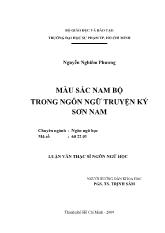 Luận văn Màu sắc Nam Bộ trong ngôn ngữ truyện ký Sơn Nam