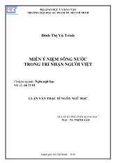 Luận văn Miền ý niệm sông nước trong tri nhận người Việt