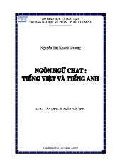 Luận văn Ngôn ngữ chat: tiếng Việt và tiếng Anh