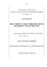 Luận văn Phát triển và hoàn thiện hệ thống bảo hiểm y tế tại Việt Nam
