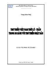 Luận văn Thơ thiền Việt Nam thời Lý - Trần trong so sánh với thơ thiền Nhật Bản