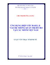 Luận văn Ứng dụng Hiệp ước Basel II vào hệ thống quản trị rủi ro tại các ngân hàng thương mại Việt Nam