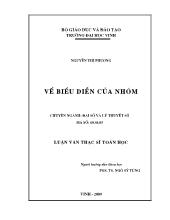 Luận văn Về biểu diễn của nhóm