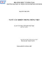 Luận văn Vị từ cầu khiến trong tiếng Việt