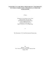 Assessment of shearing phenomenon and porosity of porous media using microfocus computed tomography