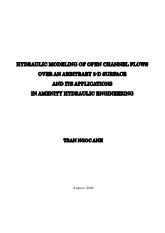 Đề tài Hydraulic modeling of open channel flows over an arbitrary 3-D surface and its applications in amenity hydraulic engineering