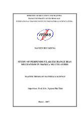 Đề tài Study of perpendicular exchange bias mechanism in MnPd/Co multilayers