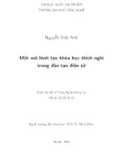 Luận án Một mô hình tạo khóa học thích nghi trong đào tạo điện tử