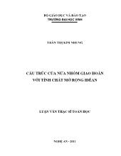 Luận văn Cấu trúc của nửa nhóm giao hoán với tính chất mở rộng iđêan