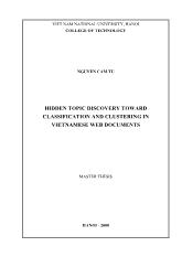 Luận văn Hidden topic discovery toward classification and clustering in vietnamese web documents master thesis hanoi -