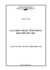 Luận văn Lựa chọn thuộc tính trong khai phá dữ liệu