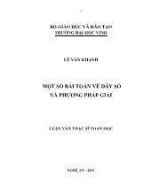 Luận văn Một số bài toán về dãy số và phương pháp giải