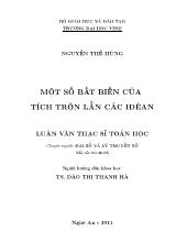 Luận văn Một số bất biến của tích trộn lẫn các Iđêan