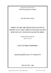 Luận văn Nghiên cứu biểu hiện peptit kháng nguyên từ protein vỏ của virut viêm não Nhật Bản làm tiền đề để sản xuất văcxin dùng qua đường miệng