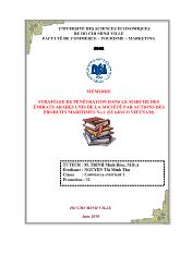 Stratégie de pénétration dans le marché des Émirats Arabes Unis de la société par actions des produits maritimes no.1 (Seajoco Vietnam)