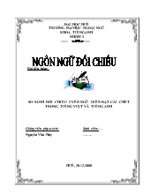 Tiểu luận So sánh đối chiếu uyển ngữ diễn đạt cái chết trong tiếng Việt và tiếng Anh