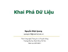 Bài giảng Khai phá dữ liệu