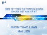 Tiểu luận Niêm yết trên Thị trường chứng khoán Việt Nam va Mỹ