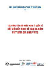 Báo cáo Tác động của hội nhập kinh tế quốc tế đối với nền kinh tế sau ba năm Việt Nam gia nhập WTO
