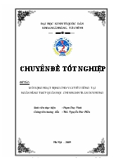 Chuyên đề Mở rộng hoạt động cho vay tiêu dùng tại ngân hàng thương mại cổ phần Quân đội – Chi nhánh Trần Duy Hưng