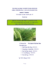 Đề tài Phân tích lợi thế cạnh tranh của sản phẩm gạo Việt Nam sang thị trường Philippines
