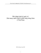 Hội nhập kinh tế quốc tế, khả năng cạnh tranh và đời sống nông thôn ở Việt Nam