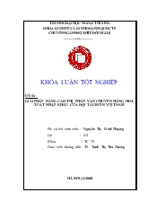 Khóa luận Giải pháp nâng cao thị phần vận chuyển hàng hoá xuất nhập khẩu của đội tàu biển Việt Nam