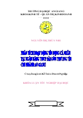 Khóa luận Phân tích hoạt động tín dụng cá nhân Ngân hàng thương mại cổ phần Sài Gòn Thương Tín, chi nhánh An Giang