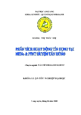 Khóa luận Phân tích hoạt động tín dụng tại Ngân hàng nông nghiệp và phát triển nông thôn Huyện Tân Hồng -Tỉnh An Giang