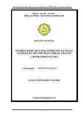 Luận văn Đánh giá hiệu quả hoạt động tín dụng của Ngân hàng thương mại cổ phần Sài Gòn – Chi nhánh An Giang
