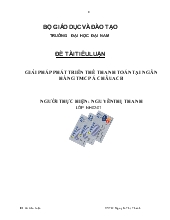 Tiểu luận Giải pháp phát triển thẻ thanh toán tai Ngân hàng thương mại cổ phần Á Châu ACB
