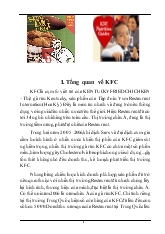 Tiểu luận Tìm hiểu chiến lược phát triển của KFC tại Việt Nam